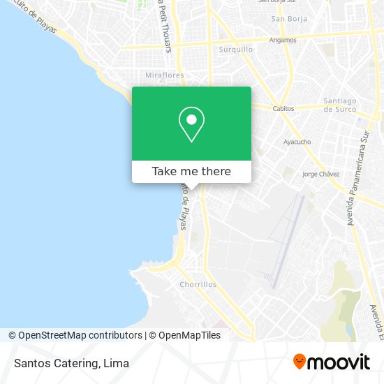 Santos Catering map