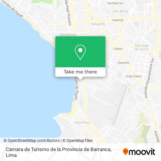 Cámara de Turísmo de la Provincia de Barranca map