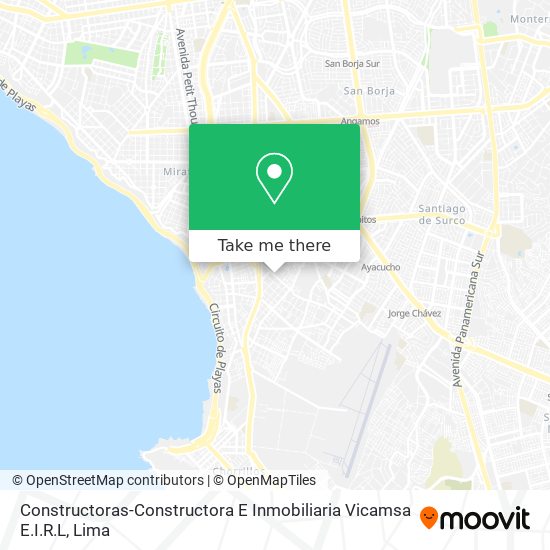 Constructoras-Constructora E Inmobiliaria Vicamsa E.I.R.L map