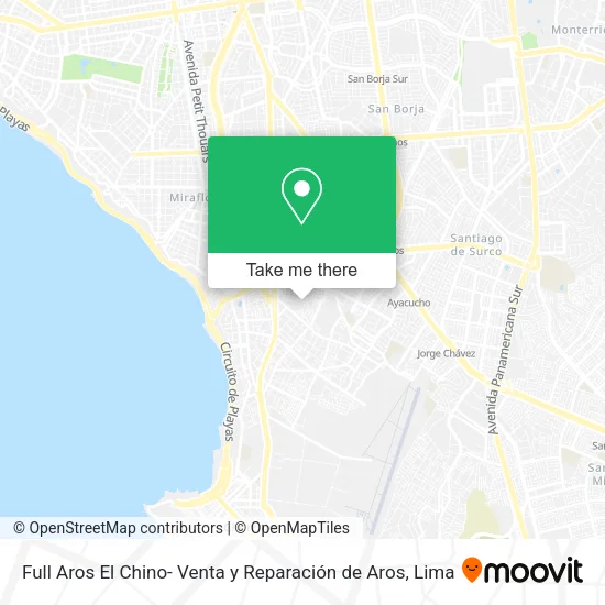 Mapa de Full Aros El Chino- Venta y Reparación de Aros
