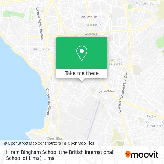 Hiram Bingham School (the British International School of Lima) map