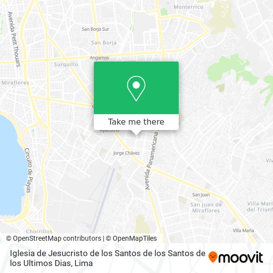 Mapa de Iglesia de Jesucristo de los Santos de los Santos de los Ultimos Dias