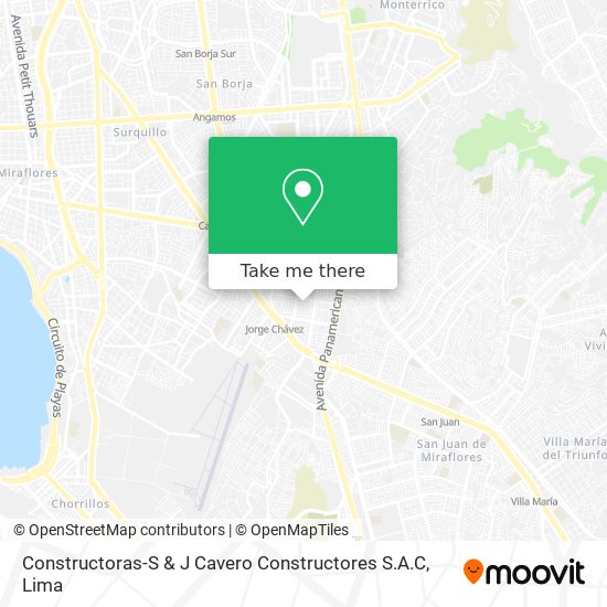 Constructoras-S & J Cavero Constructores S.A.C map