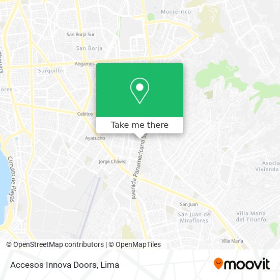 Accesos Innova Doors map