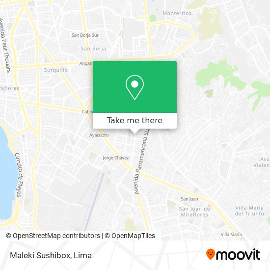 Maleki Sushibox map