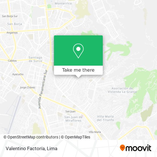 Valentino Factoría map