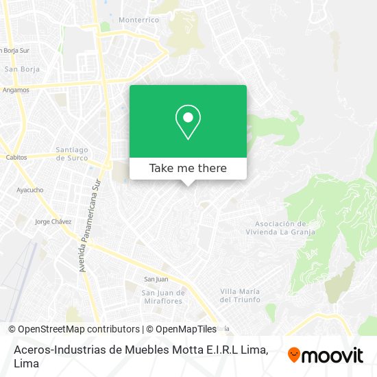 Aceros-Industrias de Muebles Motta E.I.R.L Lima map