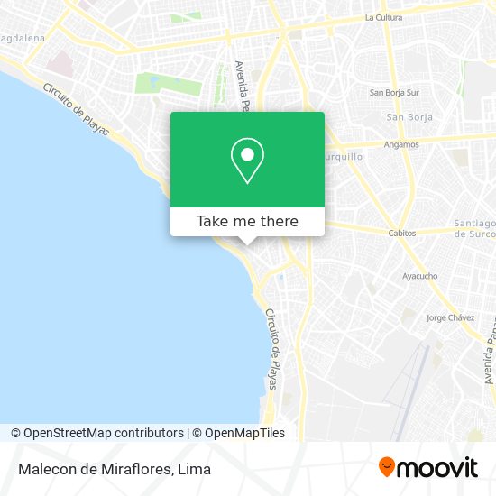 Malecon de Miraflores map