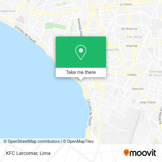 KFC Larcomar map