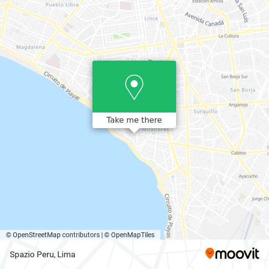 Spazio Peru map