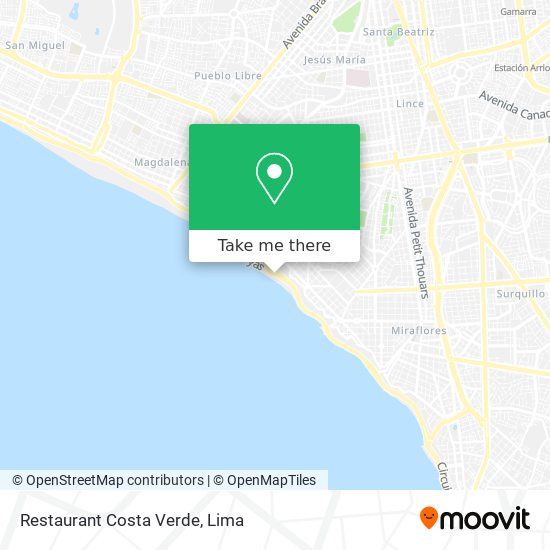 Restaurant Costa Verde map