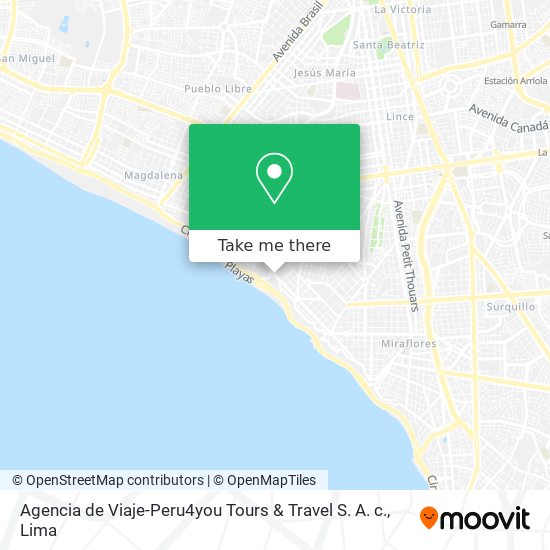 Agencia de Viaje-Peru4you Tours & Travel S. A. c. map