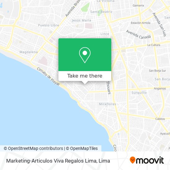 Marketing-Articulos Viva Regalos Lima map