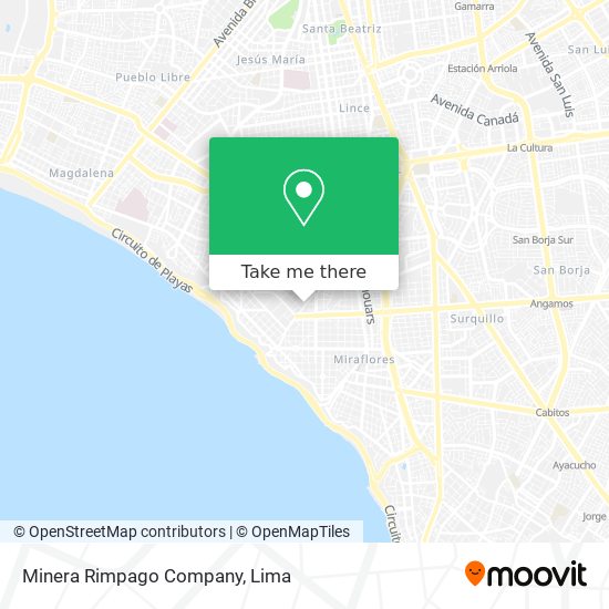 Minera Rimpago Company map