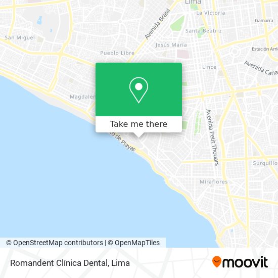 Mapa de Romandent Clínica Dental