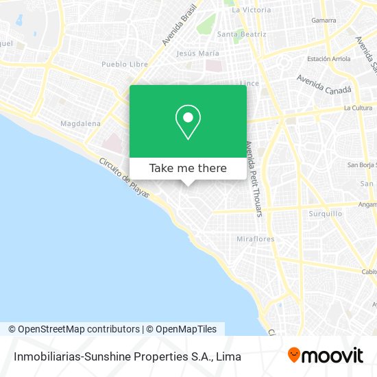 Inmobiliarias-Sunshine Properties S.A. map