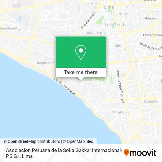 Asociacion Peruana de la Soka Gakkai Internacional- P.S.G.I map