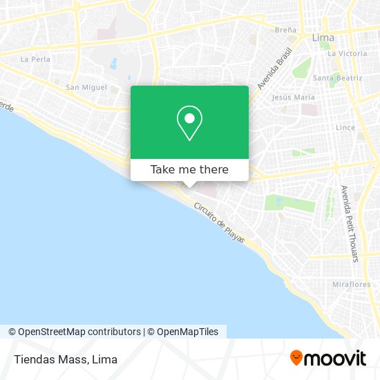 Tiendas Mass map