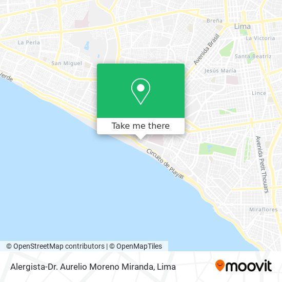 Alergista-Dr. Aurelio Moreno Miranda map