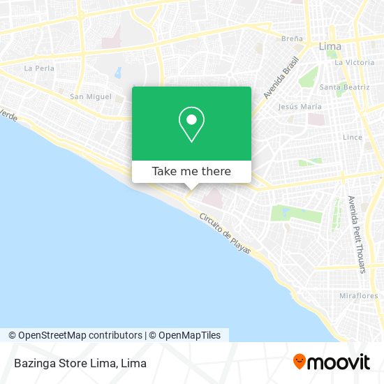 Mapa de Bazinga Store Lima