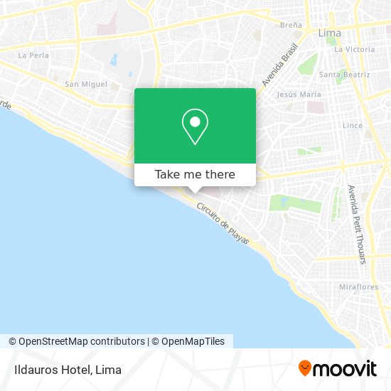 Mapa de Ildauros Hotel