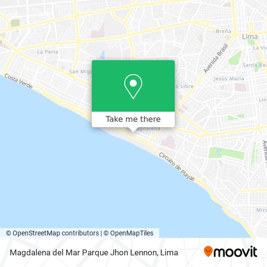 Magdalena del Mar Parque Jhon Lennon map