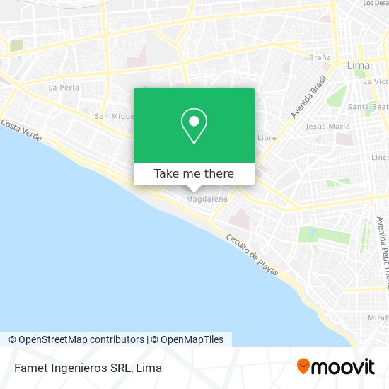 Mapa de Famet Ingenieros SRL