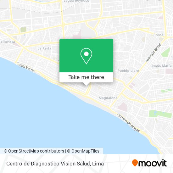 Mapa de Centro de Diagnostico Vision Salud