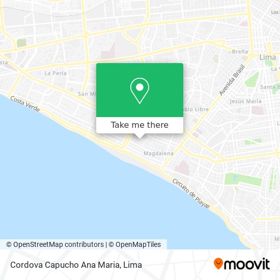 Cordova Capucho Ana Maria map