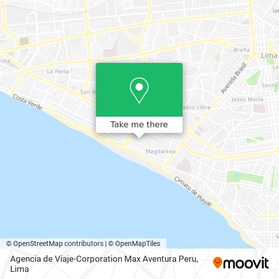 Agencia de Viaje-Corporation Max Aventura Peru map