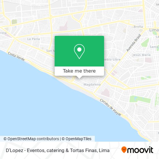 D'Lopez - Eventos, catering & Tortas Finas map
