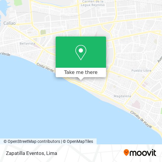 Zapatilla Eventos map