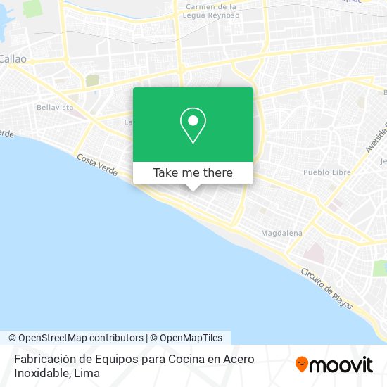 Fabricación de Equipos para Cocina en Acero Inoxidable map