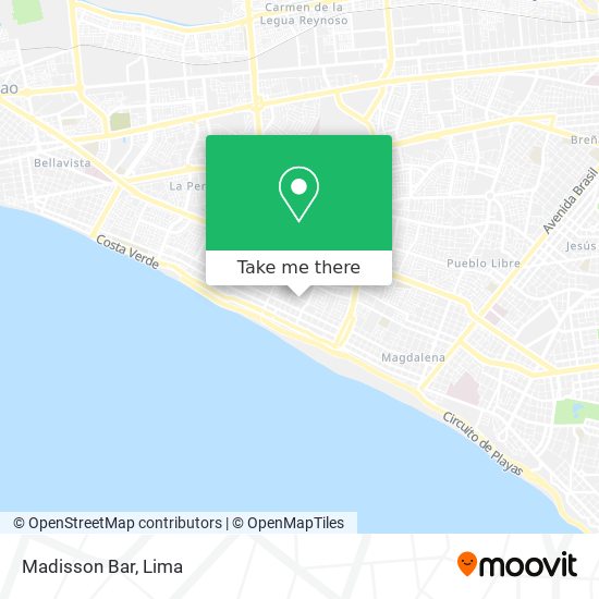 Madisson Bar map