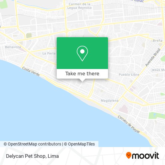 Mapa de Delycan Pet Shop