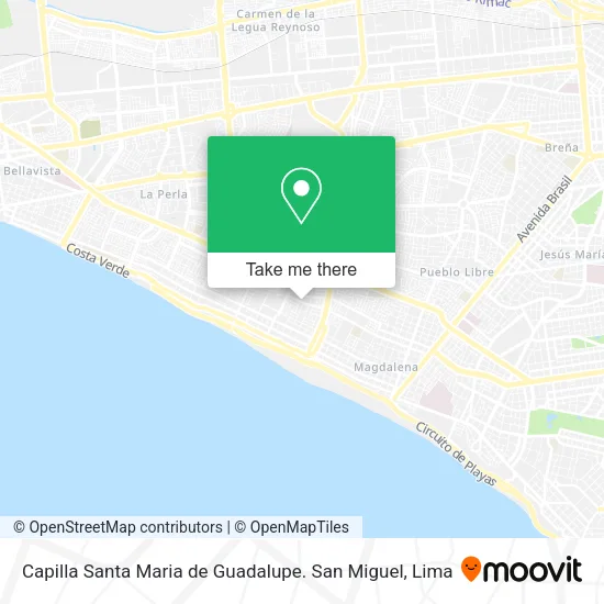 Capilla Santa Maria de Guadalupe. San Miguel map