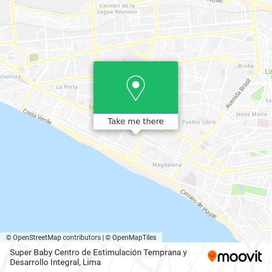 Mapa de Super Baby Centro de Estimulación Temprana y Desarrollo Integral