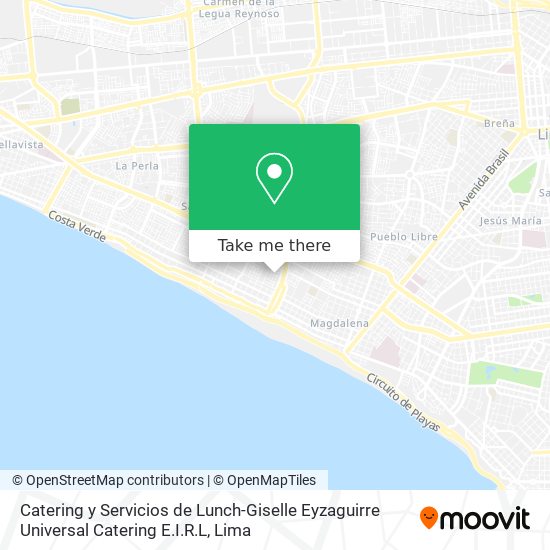 Catering y Servicios de Lunch-Giselle Eyzaguirre Universal Catering E.I.R.L map