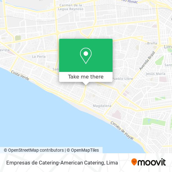 Empresas de Catering-American Catering map