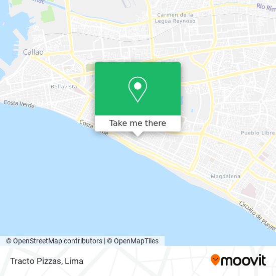 Tracto Pizzas map