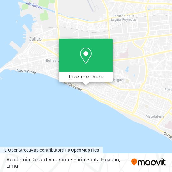 Mapa de Academia Deportiva Usmp - Furia Santa Huacho