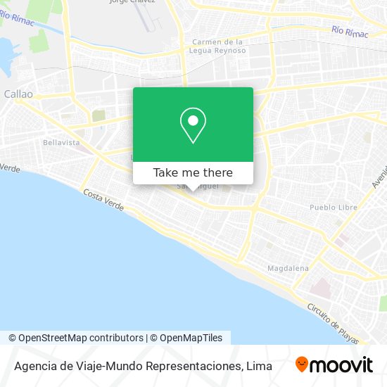Mapa de Agencia de Viaje-Mundo Representaciones