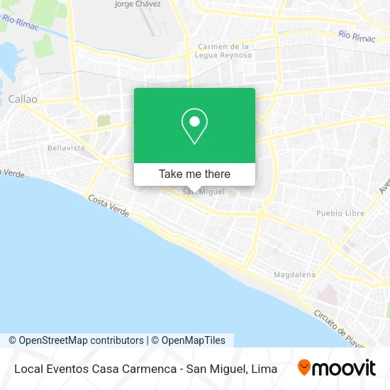 Mapa de Local Eventos Casa Carmenca - San Miguel