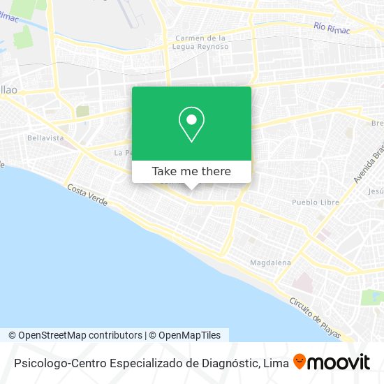 Psicologo-Centro Especializado de Diagnóstic map