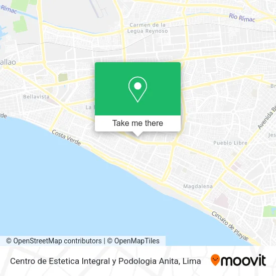 Mapa de Centro de Estetica Integral y Podologia Anita