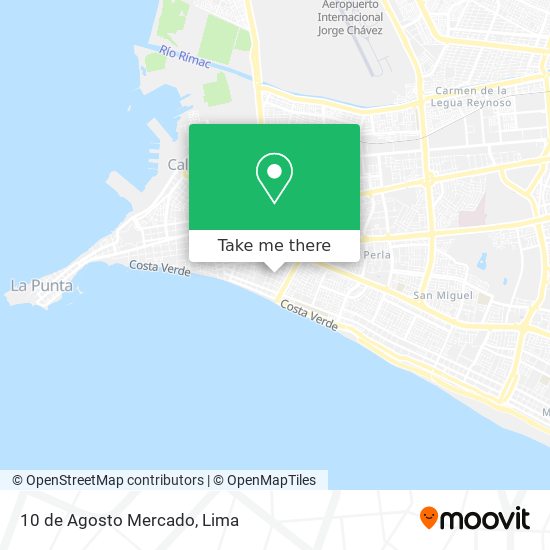 10 de Agosto Mercado map