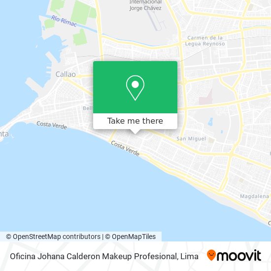 Mapa de Oficina Johana Calderon Makeup Profesional
