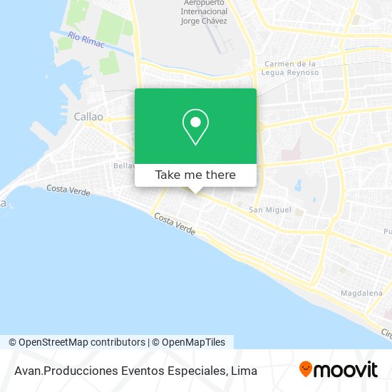 Mapa de Avan.Producciones Eventos Especiales