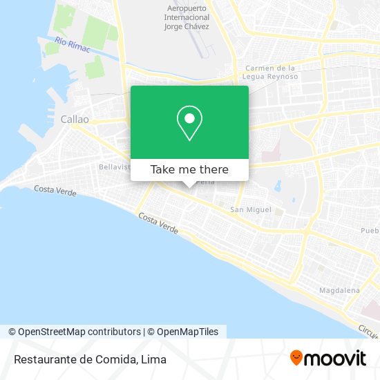 Restaurante de Comida map