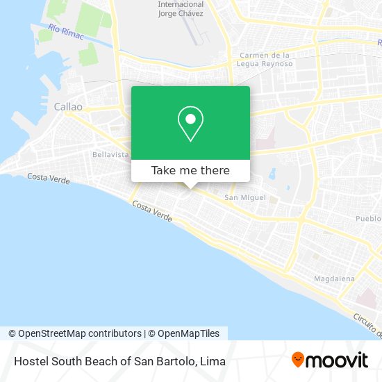 Hostel South Beach of San Bartolo map